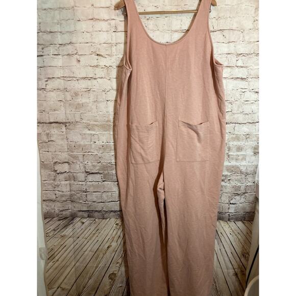 Old Navy Pants - Old Navy Jumpsuit Womens XXL Oversized Loose Pull On Drop In Pockets Mauve